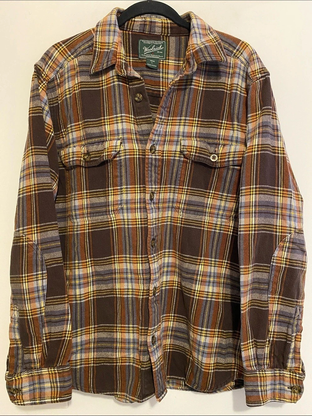 Woolrich Men's Plaid Cotton Shirt Size Large